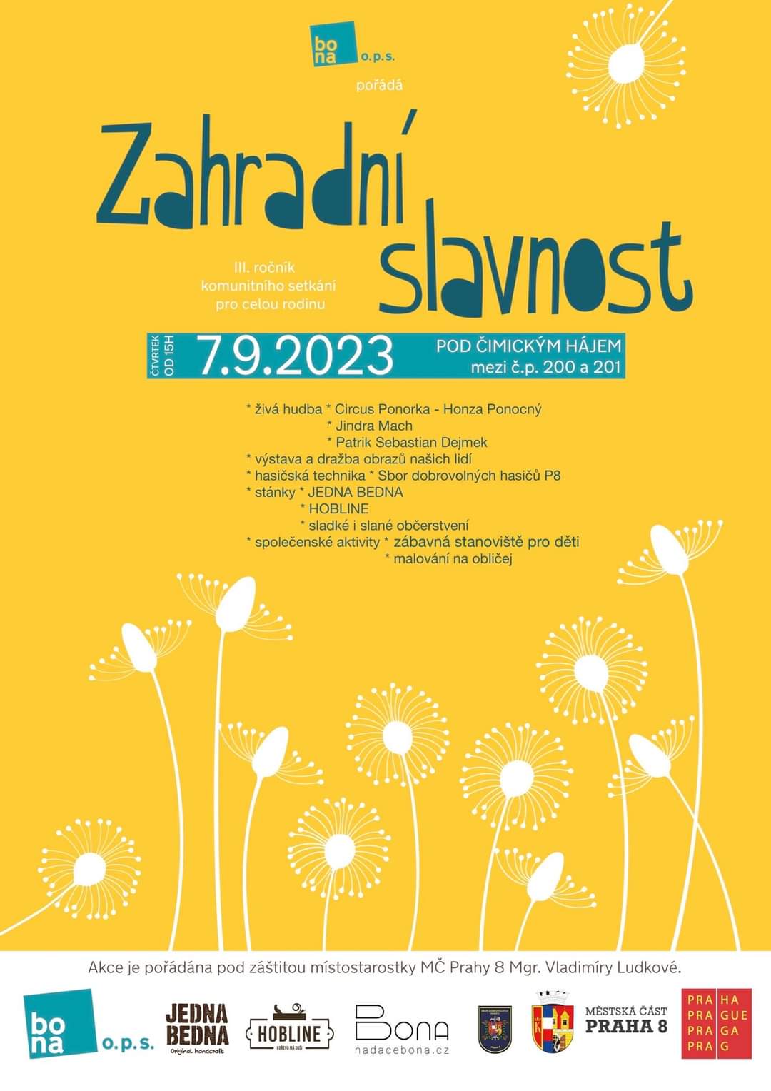 Zahradní slavnost 2023 Praha 8 Vladimíra Ludková