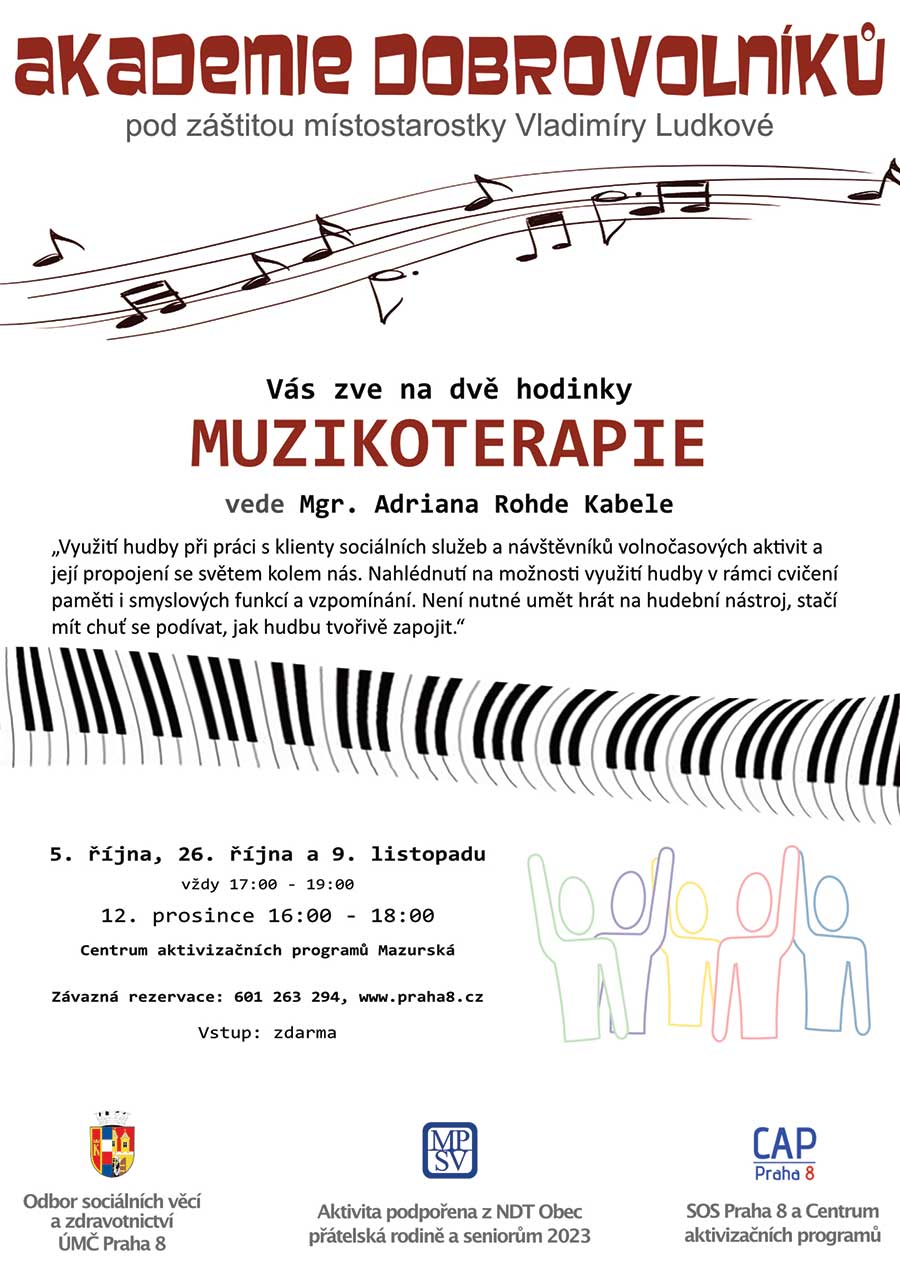 Akademie dobrovolníků - muzikorapie Praha 8
